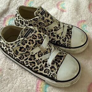 Converse Leopard Print Sneakers with Velcro